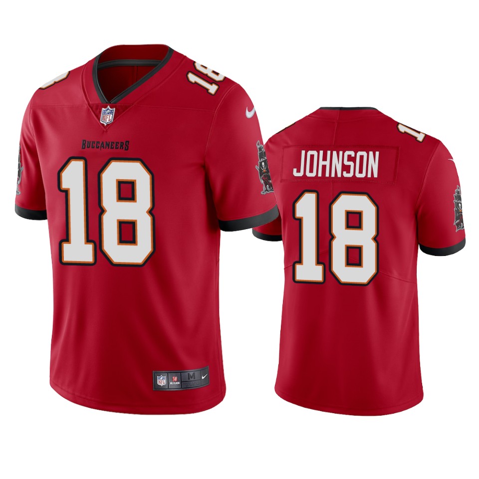 Tampa Bay Buccaneers Men Nike NFL  #18 Tyler Johnson Red Vapor Untouchable Limited Jersey->tampa bay buccaneers->NFL Jersey